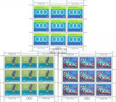 Produktbild von Briefmarken Jugoslawien 1979 Mi 1796Klb-1798Klb Kleinbögen (kompl.Ausg.) postfrisch Sportspiele der Mittelmeerländer