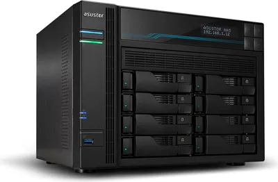 Image de Asustor Lockerstor 10 AS6510T NAS Tower Intel Atom® C3538 8 GB DDR4 0 TB ADM Black