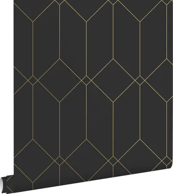Obrázek produktu pro ESTAhome Tapeta s motivem art déco v černé a zlaté barvě - 139746 - 0,53 x 10,05 m