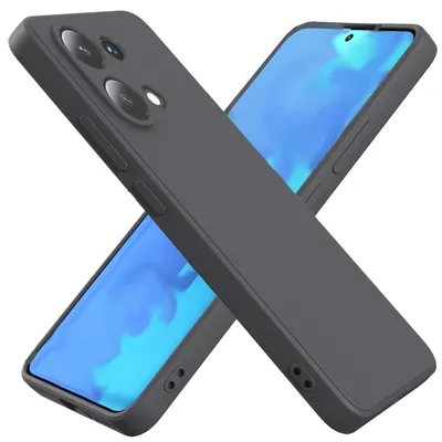 Immagine prodotto di Per Xiaomi Poco M6 Pro 4G / Redmi Note 13 Pro 4G Custodia protettiva in silicone nera Custodia per cellulare Custodia TPU sottile