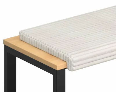 Produktbild von vidaXL Bankkissen Plüschcord Creme Tiefe 35 cm
