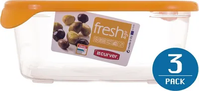 Produktbild von Curver pojemnik na żywność "fresh&go" prostokątny 1l /żółty/ transparentny