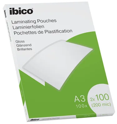 Produktbild von Ibico 627320, Glänzend, Transparent, A3, 303 mm, 426 mm, 100 Stück(e)