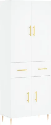 Zdjęcie produktu dla Witrynka, biała, 69,5x34x180 cm, materiał drewnopochodny