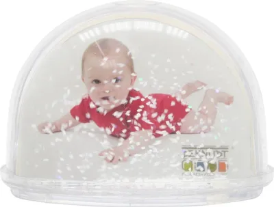 Produktbild von Deknudt S66FA1 Glitzerkugel Schnee weiß, weiß, 6,5 cm
