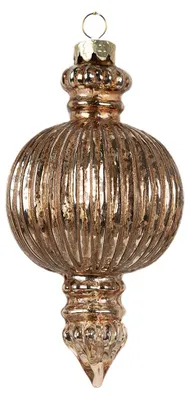 Obrázek produktu pro Clayre & Eef Vánoční ozdoba Ø 7x14 cm měděná barva skla