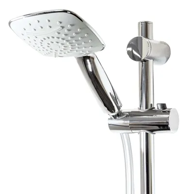 Produktbild von tecuro Brauseset ew-120Q - mit 2 Funktionen Handbrause, Brauseschlauch 160 cm, Wandstange 115 cm