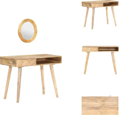 Zdjęcie produktu dla vidaXL Toaletka 100x50x76 cm lite drewno mango - Toaletki
