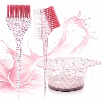 Produktbild von Haarfärbeschale mit 2 Pinseln TRIO-B – Farbmischschale für Haarfarbe & Tönungen