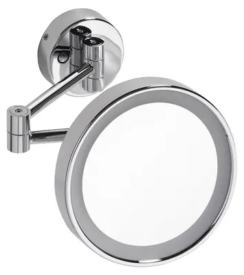 Image de Miroir cosmétique Bemeta avec éclairage LED, diamètre 200 mm, chromé