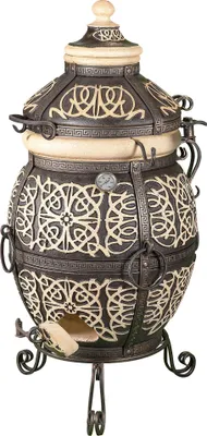 Produktbild von Tandoor „Schafran“ – Vielseitiger Gartengrill und Smoker, BBQ, Tandyr, Holzkohlegrill, Grillofen, Outdoorküche, Keramikofen, Schamottofen, Тандыр.