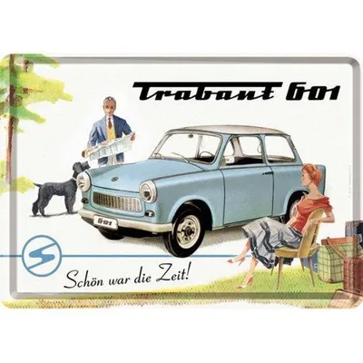 Zdjęcie produktu dla Pocztówka Metalowa 14 X 10 Cm Trabant 601