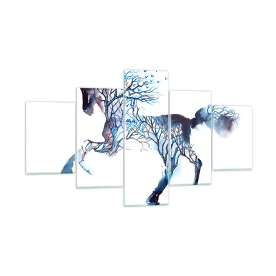 Produktbild von Bilder auf glas - natur malen schön Hengst - 125x70cm - Glasbilder - Wandbilder - Kunstdruck - zum Aufhängen bereit - Wanddekoration aus Glas - Glas Bilder - Wandbild auf Glas - GEA125x70-3123