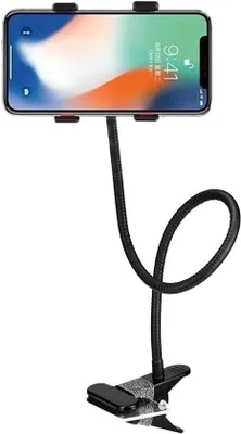 Produktbild von Famanu Telefonhalter mit verstellbarem Schwanenhalsarm - Universalhalterung für Bett und Büro