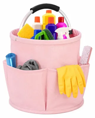 Aufbewahrungsbox mit Griff, 28 cm, 17 l, rosa, faltbar