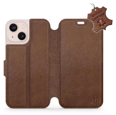 Produktbild von Echtleder Handyhülle für iPhone 13 Mini, Mobiwear Leather, Braun