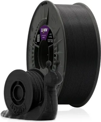 Image de Encre d'imprimante noire 3D - PLA 2,85 mm - Bobine de 1 kg - Précision dimensionnelle - Compatible avec toutes les imprimantes