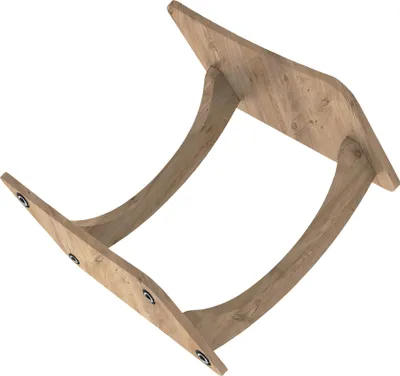 Produktbild von Beistelltisch 'Stattela' Sofatisch C-förmig 59 x 35 x 56 cm mit 4 Rollen Holzoptik