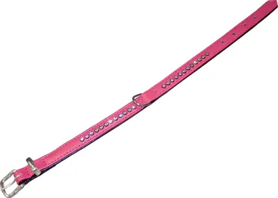 Image de Nobby collier "Crystal" une rangée 32 cm (23-28 cm), 12/14 mm fuchsia / noir