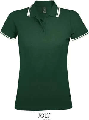 Produktbild von SOLs 00578 | Damen Polo Shirt Pasadena - Farbe: Forest Green/White - Größe: S