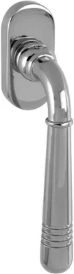 Produktbild von Chrom glänzender Fenstergriff Fensterbeschlag 45° Rasterung Fensteröffner Modell Kiel