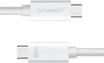 Zdjęcie produktu dla Q-Connect® KF17043 Kabel ładujący USB-C 3.2, Gen 1x1 biały
