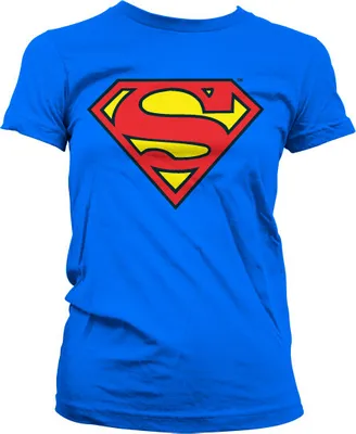 Produktbild von Superman T-Shirt Damen Supergirl - Shield blau L