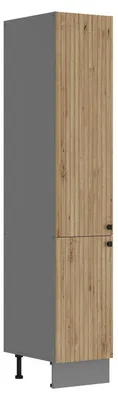 Produktbild von Küche AVA Artisan Hochschrank 40 cm Lamellenoptik Küchenzeile Einbauküche