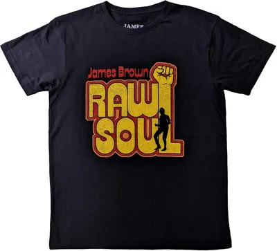 Produktbild von James Brown - "Raw Soul" T-Shirt für Herren/Damen Uni RO8725 (S) (Schwarz)