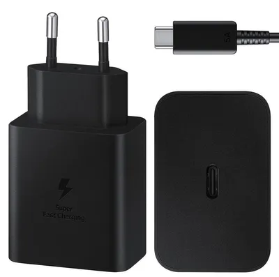 Productafbeelding van Samsung Originele Power Adapter met USB-C kabel - Oplader - USB-C aansluiting - Fast Charge - 45 Watt - 1,8 meter – Zwart