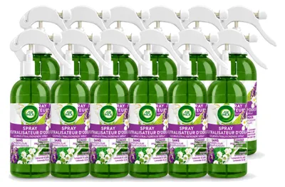 Immagine prodotto di 12 flaconi di spray per ambienti Air Wick Active Fresh, profumo Lavanda e Gelsomino, capacità 237 ml - Confezione  - 12 pezzi