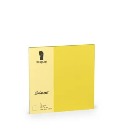 Produktbild von Doppelkarte 157x157 coloretti 5 Stück gelb