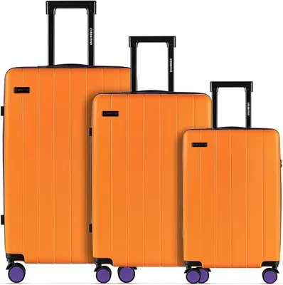Imagen del producto de - Maleta de viaje con carcasa rígida de ABS | Trolley de viaje ligero con 4 ruedas giratorias de 360° | Maleta con cerradura TSA