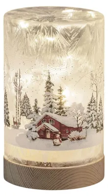 Produktbild von LED Leuchtglas Winterlandschaft 15 cm mit Timer Weihnachtsdeko formano