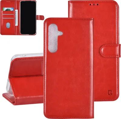 Produktbild von UNIQ Accessory Galaxy A55 Book type case - 3 pasjeshouder - Red