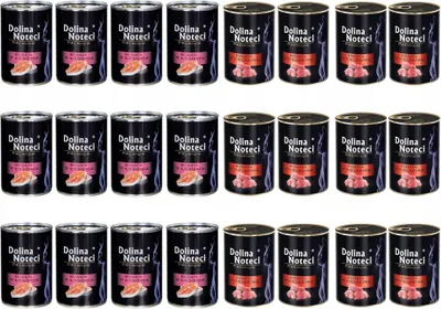 Image de DOLINA NOTECI Saumon pour chat + veau - 24x400g