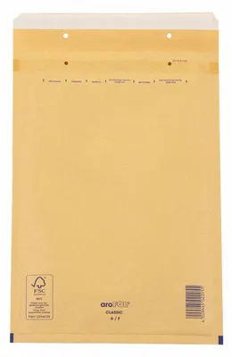 Produktbild von 50x AROFOL CLASSIC Luftpolstertaschen 6/F-16 215x340mm für A4+ braun