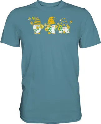 Produktbild von Gartenzwerge Sonnenblumen T-Shirt Garten Motiv Gärtner Geschenk – Stone Blue / XL