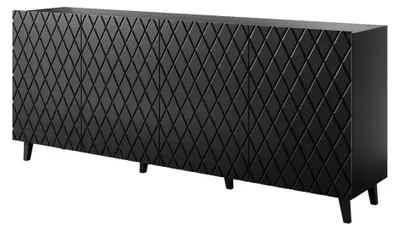 Obrázok produktu pre Skriňa ASTI, rozmer 200x42x82 cm, čierna, matný povrch
