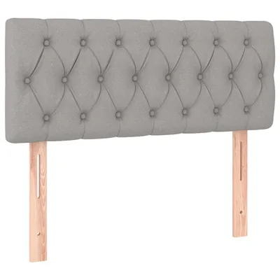 Image de Tête de lit Gris clair 100x7x78/88 cm Tissu