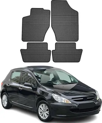 Immagine prodotto di 2001-2008 Peugeot 307 tappetini in gomma nero 4 pz