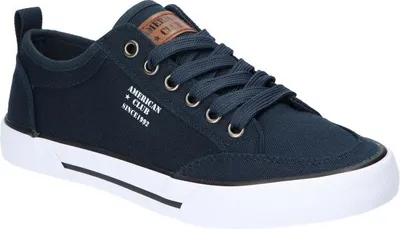 Produktbild von AMERICAN CLUB LH100 Original Sneakers, luftige Sneakers, Schnürung Segeltuch Turnschuhe, Marineblaue 37
