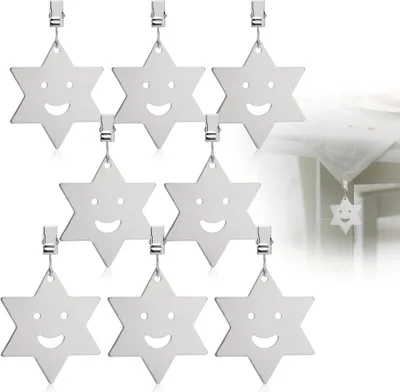 Produktbild von com-four® 8x Tischdeckenbeschwerer - Tischtuchgewichte aus rostfreiem Edelstahl - Tischtuchklammer - jeweils ca. 40g - Tischdeckenklammern