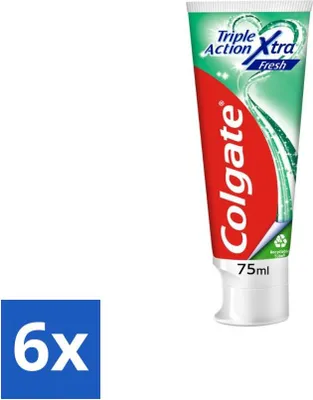 Immagine prodotto di Colgate Dentifricio Tripla Azione Extra Fresco 75 ml - Confezione risparmio - 6 pezzi