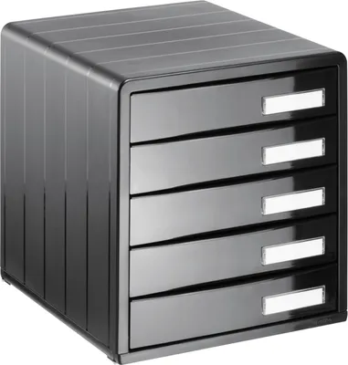 Produktbild von Rotho Bürobox mit 5 Schübe TIMELESS - Schubladenbox stapelbar 34,5 x 29,0 x 32,0 cm - Dokumentablage Organizer Fächersystem