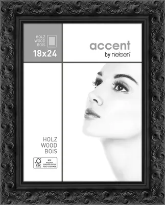 Produktbild von accent by nielsen Holz Bilderrahmen Arabesque, 18x24 cm, Schwarz