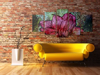 Produktbild von Akustikbild Blumen 200x100 cm Bilder Akustikschaum Hochleistungsschallabsorber Schallschutz Leinwand 5 tlg Wandbild Raumakustik Schalldämmung 020110-16