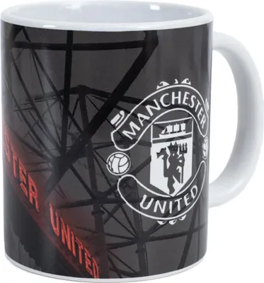 Obrázek produktu pro Manchester United FC - Hrnek na kávu "Old Trafford" TA12586 (jedna velikost) (bílá/černá/červená)