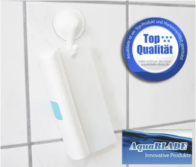 Produktbild von AquaBlade Duschabzieher 20 cm | beidseitige Silikonlippe für Dusche & Spiegel