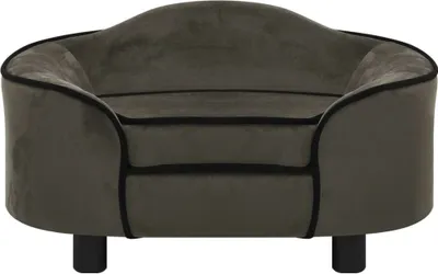 Produktbild von vidaXL Hundesofa Dunkelgrau 67x47x36 cm Plüsch